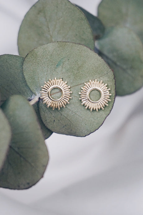 Summer sun stud earrings
