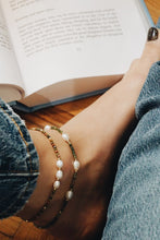 Green tourmaline ankle bracele