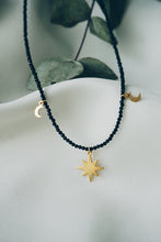 Star moon spinel necklace
