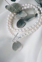 Fall coin pearl necklace