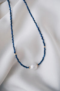 Lapis lazuli pearl necklace
