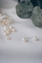 Mini delicate pearl earrings