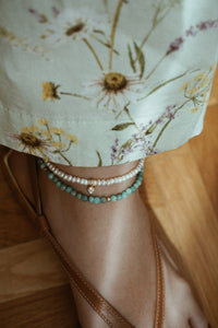 Amazonite ankle bracelet