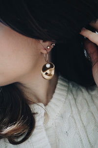Moon star stud earrings