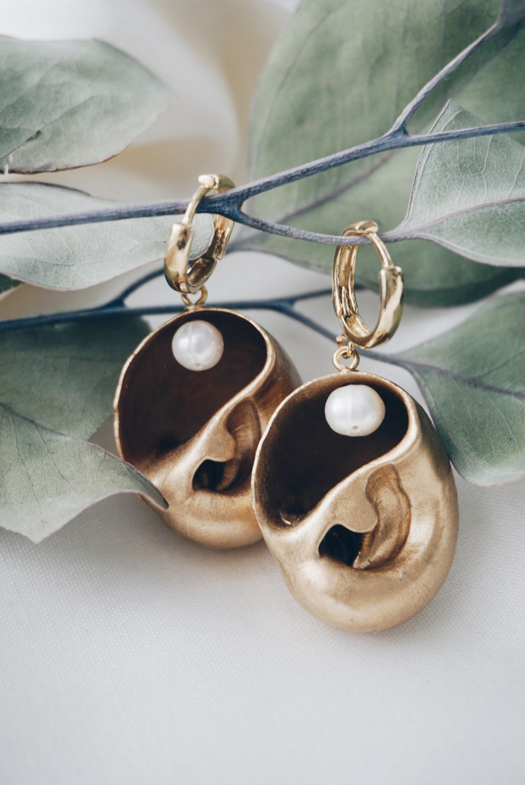 Gold earrings