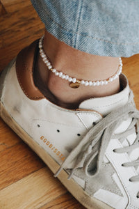 Coin ankle bracelet