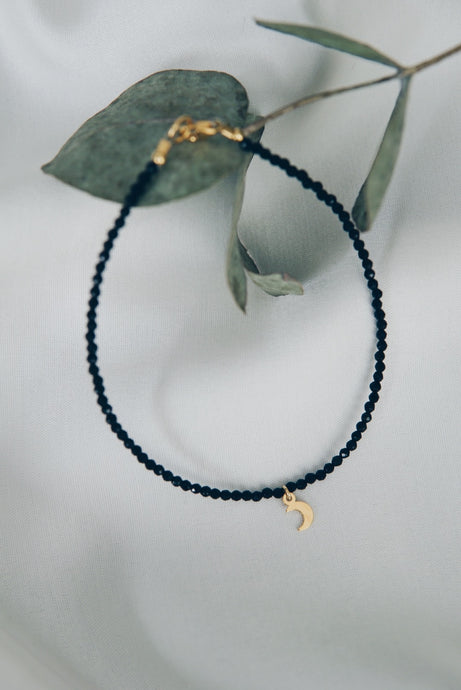 Moon spinel ankle bracelet