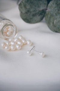 Tiny pearl earrings