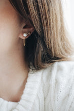 Delicate chain pearl earrings