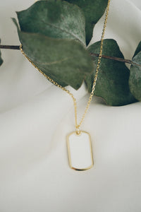 Double white stone necklace