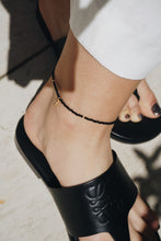 Cross spinel ankle bracelet
