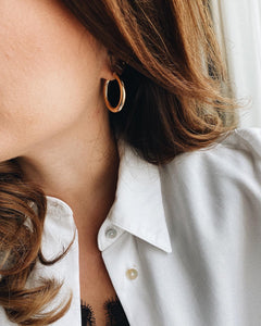 Bold hoop earrings