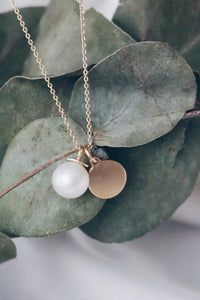 Mini coin pearl necklace