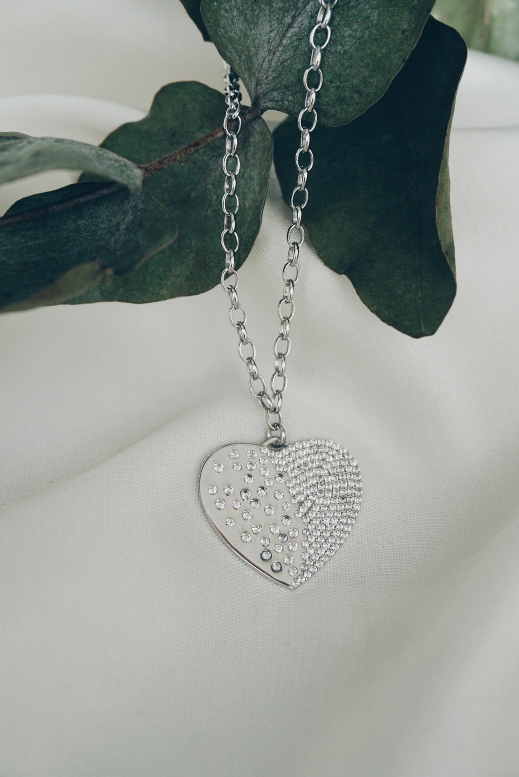 Chiara silver heart necklace