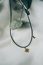 Star moon spinel necklace