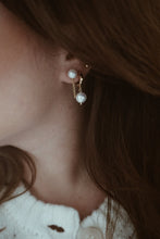 Mellia pearl hoop earrings