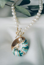 White green sea snail necklace