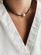 Malachite pearl necklace