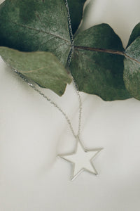 White blue star necklace