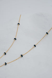 Black bead necklace